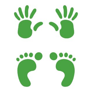 Schablone S13 Hände und Füße