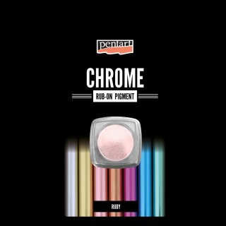 Rub-On Pigment Chrome 0,5g von Pentart Ruby #2