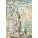 Stamperia Rice Papier  A4 21 x 29,7 cm Statue of Liberty